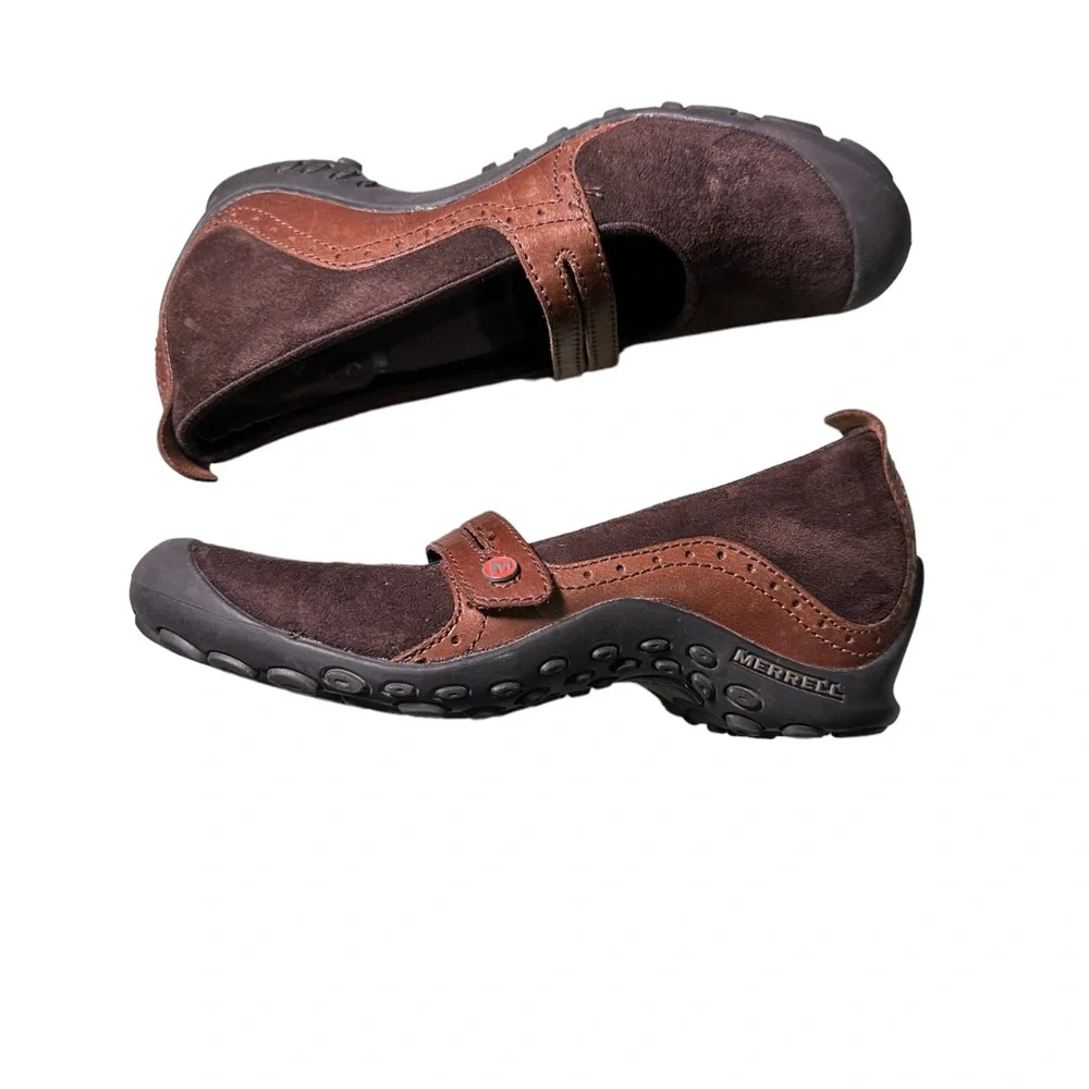 Merrell Brown Suede Mary Jane Slip-On 6.5